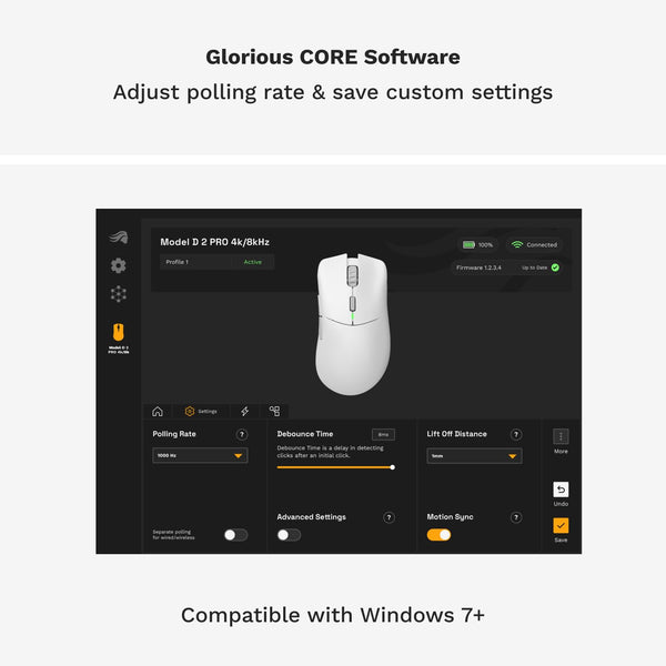 Glorious Gaming Model D Wired Gaming Mouse - 68g Superlight Honeycomb Design, RGB, Ergonomic, Pixart 3360 Sensor, Omron Switches, PTFE Feet, 6 Buttons - Glossy Black