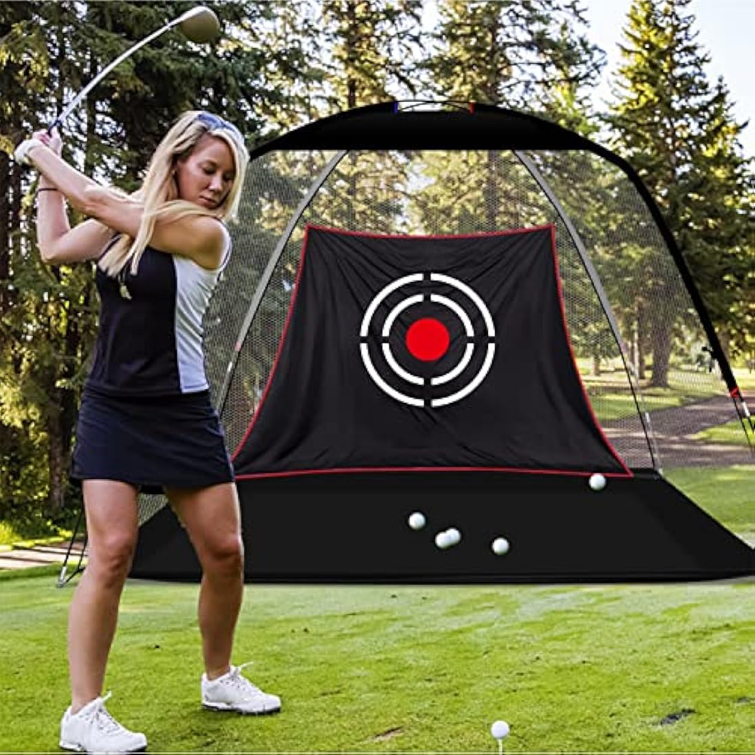 KAIDIDA Golf Practice Hitting Nets for Backyard Driving Indoor Use Heavy Duty Practice Golf Driving Nets for Backyard Premium Portable Golf Impact Nets Cages with Frame and Net for Men
