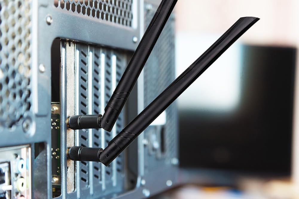 D-Link DWA-X582 AX3000 Wi-Fi 6 PCIe Adapter with Bluetooth 5.0, MU-MIMO, Dual Band, Detachable High-Gain Antennas, WPA3, With Low Profile Bracket, Compatible with Windows