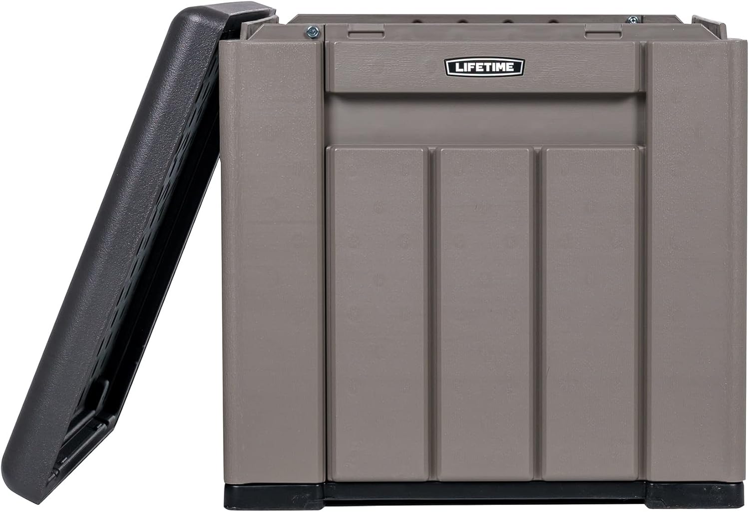 LIFETIME Outdoor Storage Box, 51 x 51 x 51 cm, 95 Litre, Square Storage Chest, UV Protection, Storage Bench, Large Toy Chest, Patio Furniture, Garden Cabinets