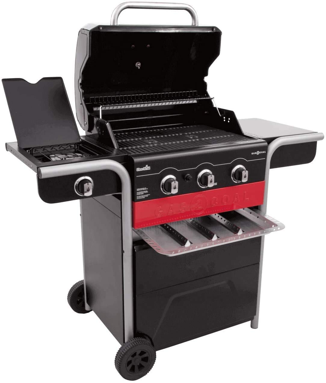 Char-Broil Gas2Coal 440 Hybrid Grill Gas Barbecue, Black
