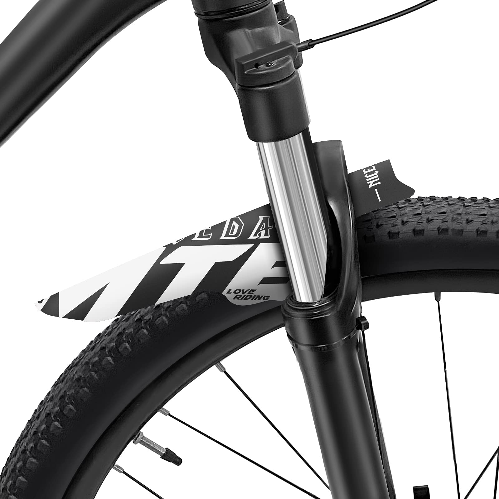 NICEDACK Mudguards Mountain Bike, 2 Pieces Mudguard Fit 20-29 Inch MTB Mudguard Front and Rear Compatible Bicycle Splash Guard