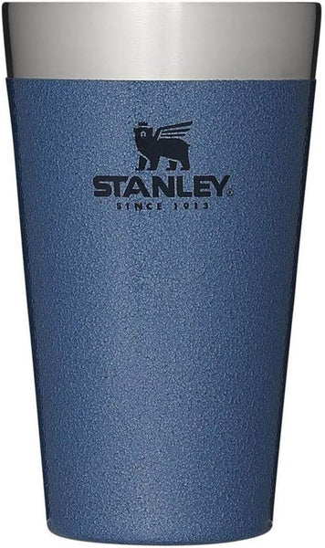 Stanley Adventure Stacking Beer Pint 0.47L - Travel Mug Keeps Drinks Cold For 4 Hours - Stainless Steel Thermal Cup - Stacks Infinitely - Double Wall Vacuum Insulation - Dishwasher Safe - Matte Black