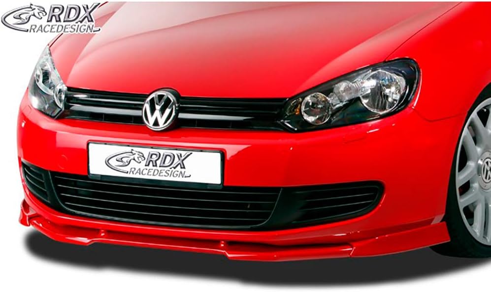 RDX Racedesign Front Spoiler, Polyurethane (PU), Black, 4 cm High, for Volkswagen Golf VI