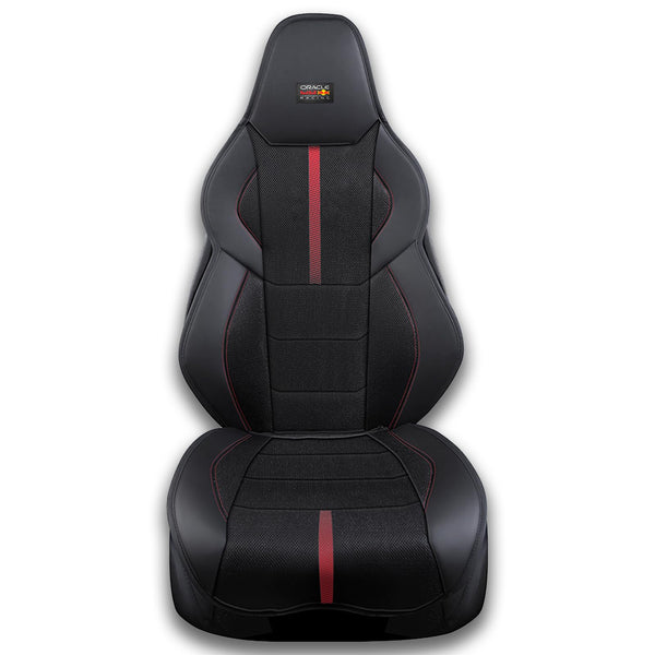 Xtremeauto Red Bull Racing Car Seat Cover – Universal Fit Seat Cover with Non-Slip Base & Elastic Strap, Red Power Bar Design, Cars, Office & Gaming Chairs (PowerBar Edition)