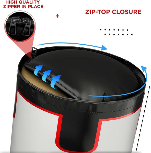 RDX Kids Punch Bag with Boxing Gloves, 2FT Unfilled Hanging Set, Maya Hide Leather, MMA Muay Thai Punching Kickboxing Karate Training Grappling