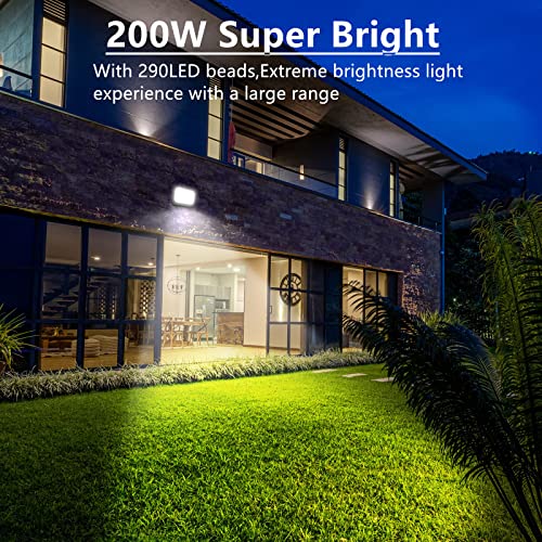 Tayire 200W LED Floodlight Outdoor, 20000LM LED Security Lights, Cold White 6500K, Super Bright Led Spot Lights, Waterproof IP65, Wall Light Work