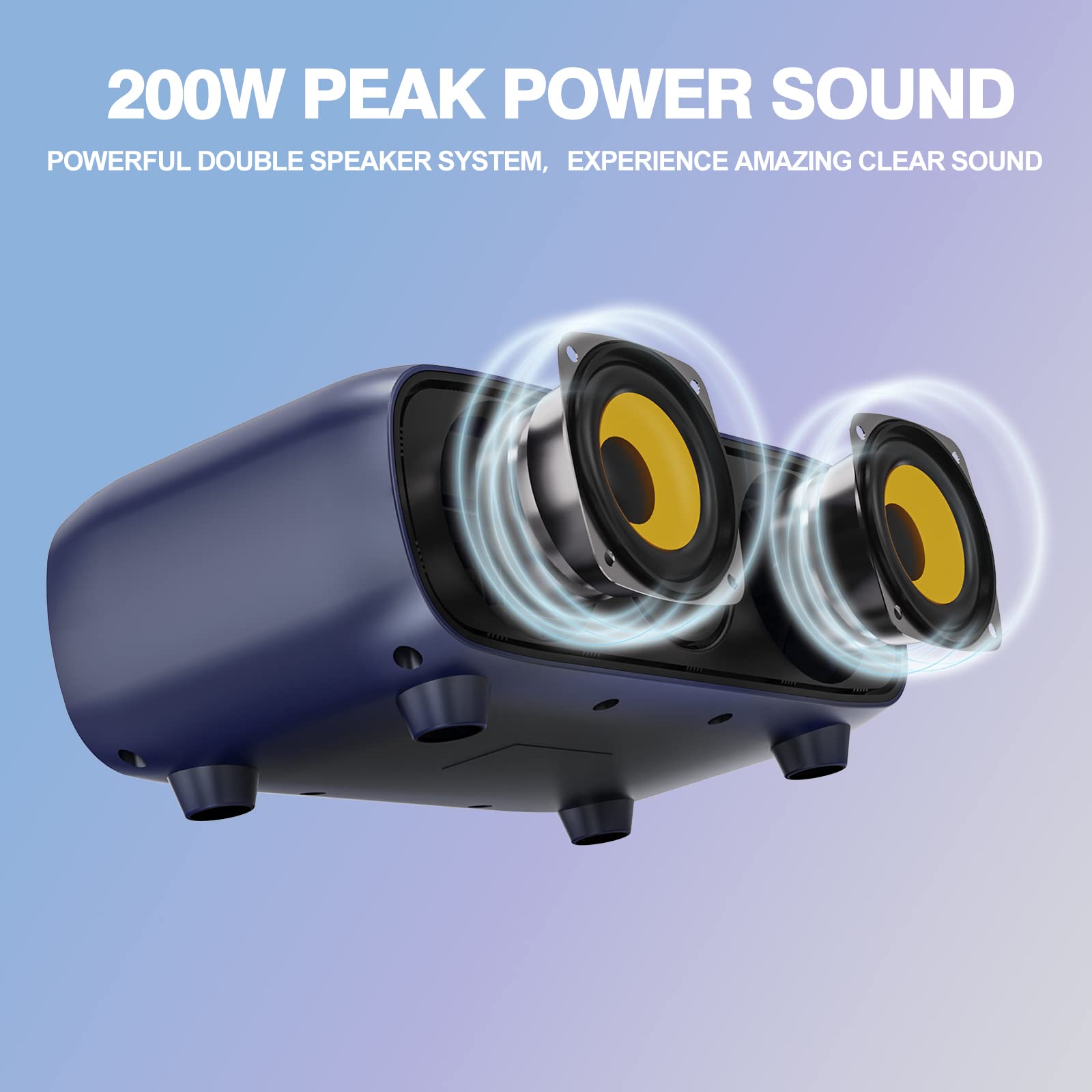 Upgrade Karaoke Machine for Adults and Kids,Portable Bluetooth 2 UHF Wireless Karaoke Microphone with Holder/USB/TF Card/AUX-in,PA Speaker System for Home Party, Picnic,Car,Outdoor/Indoor-Grey