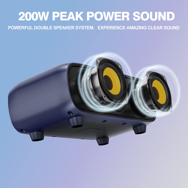 Upgrade Karaoke Machine for Adults and Kids,Portable Bluetooth 2 UHF Wireless Karaoke Microphone with Holder/USB/TF Card/AUX-in,PA Speaker System for Home Party, Picnic,Car,Outdoor/Indoor-Grey