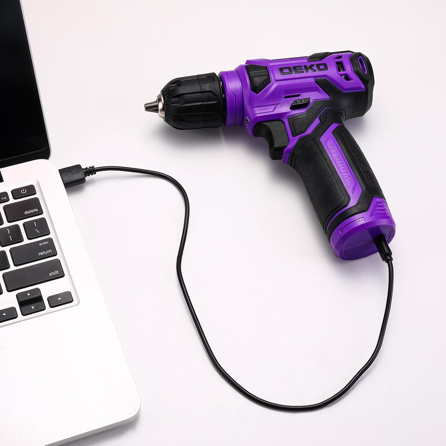 Tool Kit: DEKO Drill Set with Cordless Drill, Tool Kit Set Box, DIY Hand Tools for Men and Home, with 8V Electric Drills Blue,126 Pieces