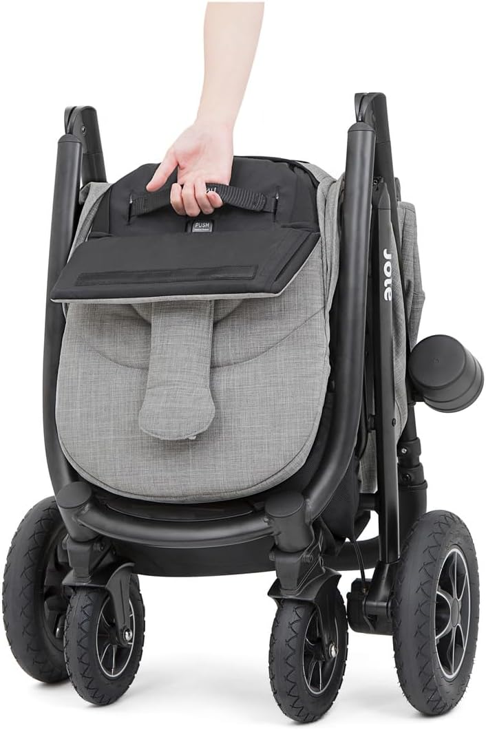 Joie Mytrax Flex™ 3in1 Multi-Mode Stroller/Pushchair with Raincover - Suitable from Birth to 4 Year (0-22kg). 3 Strollers in 1 with a one Hand Flash fold, Grey Flannel Fashion