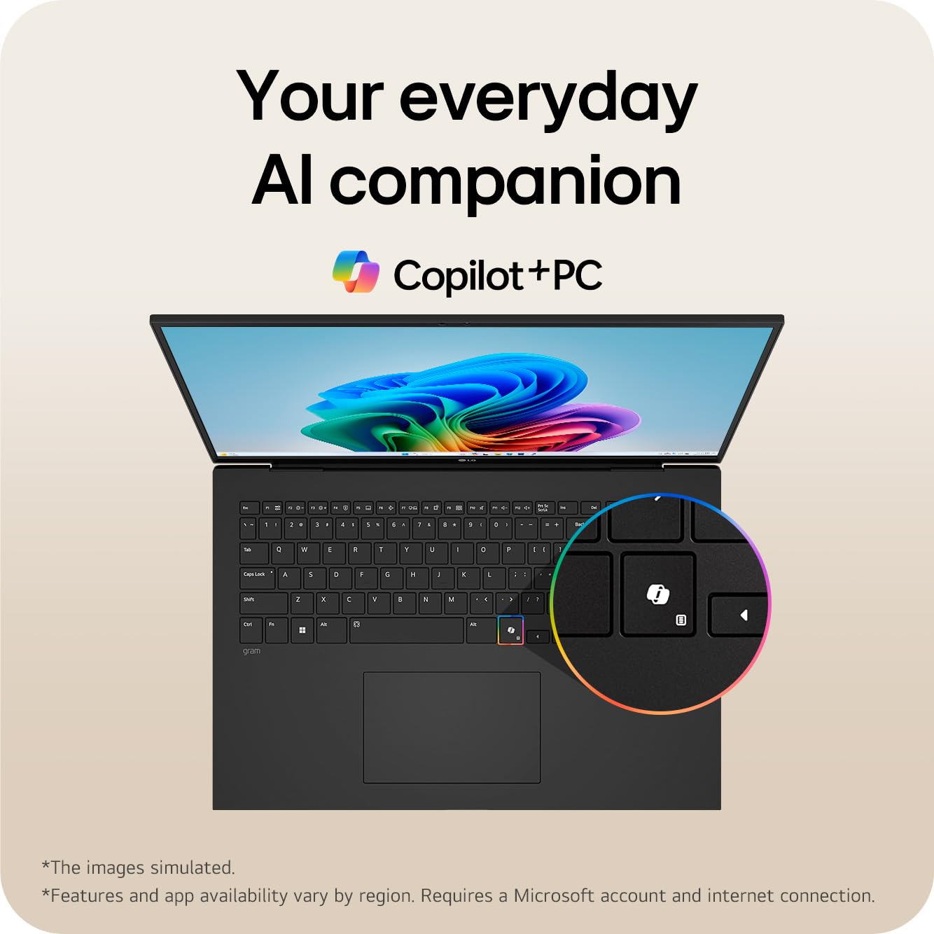 LG gram 16Z90TL - 16 Inch 2.5K IPS Ultra-Lightweight Laptop, Intel Core Ultra 7 256V 47TOPS NPU - EVO Edition, 16GB RAM, 1TB SSD, Windows 11 Home, gram Hybrid AI, Copilot+ PC, Black (2025)