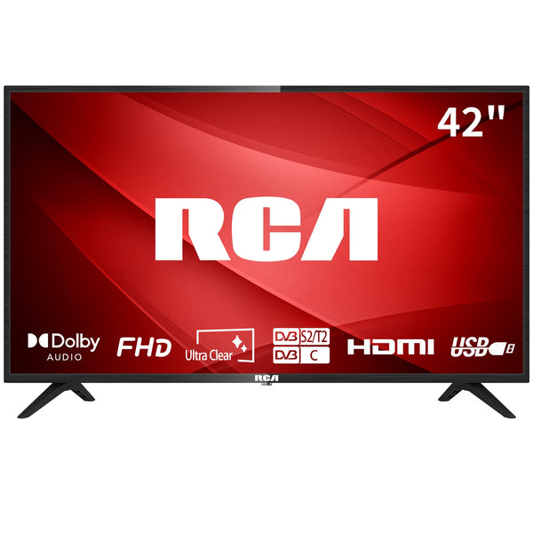 RCA RB24H2CU 24" inchFreeview HD TV DVB-T2/C/S2 Dolby Digital Audio, LED Backlighting Display, HDMI VGA PC SCART USB Travel Small TV for Motorhome and Campervan,Caravans,12 Volt