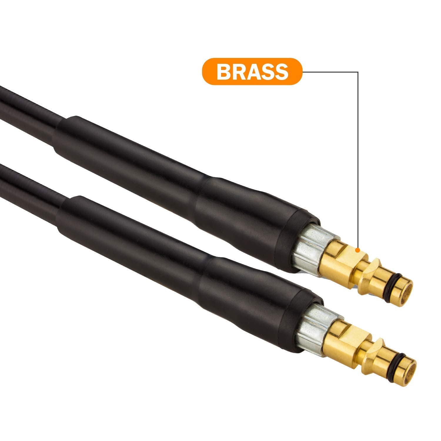 High Pressure Washer Replacement Hose for K?rcher K2 K3 K4 K5 K6 K7-15m - Quick Connect Extension with Brass Fittings KNOFER