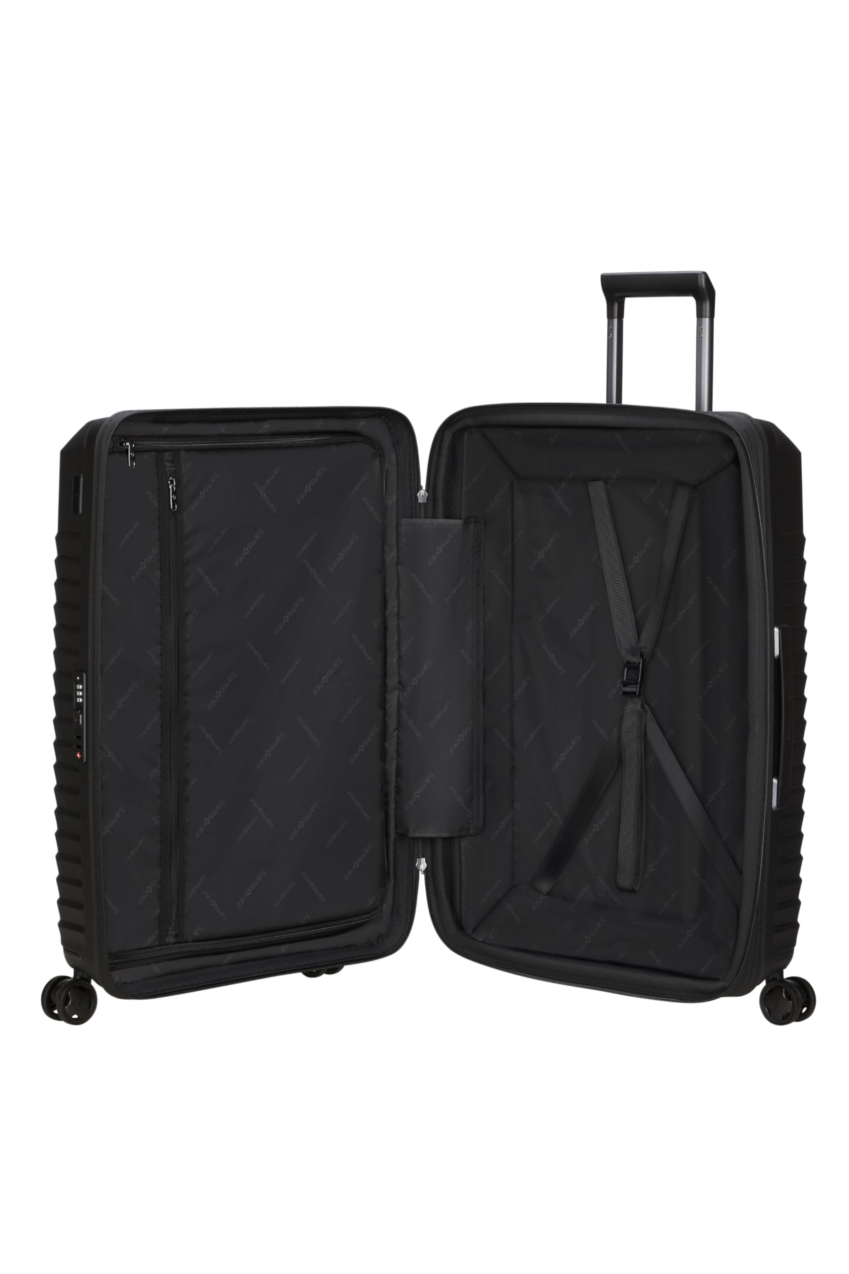 Samsonite Intuo - Spinner M, Expandable Suitcase, 69 cm, 79/87 l, Black (Black)