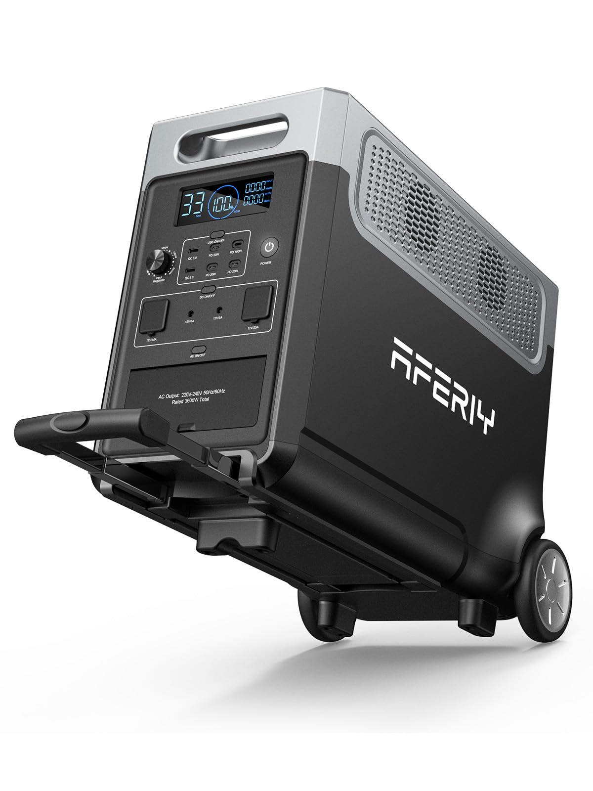 AFERIY Portable Power Station 800W, 512Wh Portable Power Station LiFePo4 Battery, 1-Hour Fast Charging, AC 220V-240V, UPS, 3500+ Charge Cycles, Solar Generator for Outdoor Camping/RV/Home Backup
