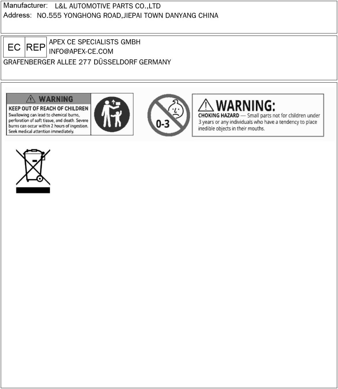 LONGLING Replacement Driver Right Side O/S Headlight Head Lamp Electric Adjustment with DRL 6 pins for Vauxhall Vivaro 2014-2019