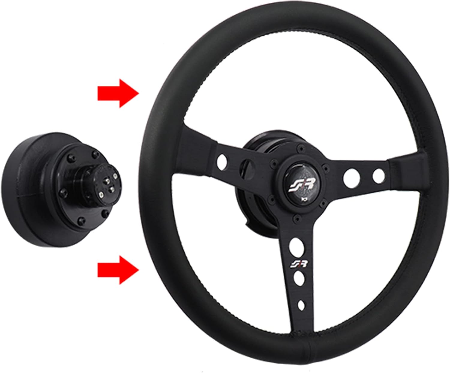 Simoni Racing QR/4 Universal Quick Release Steering Wheel Spacer Black Aluminium