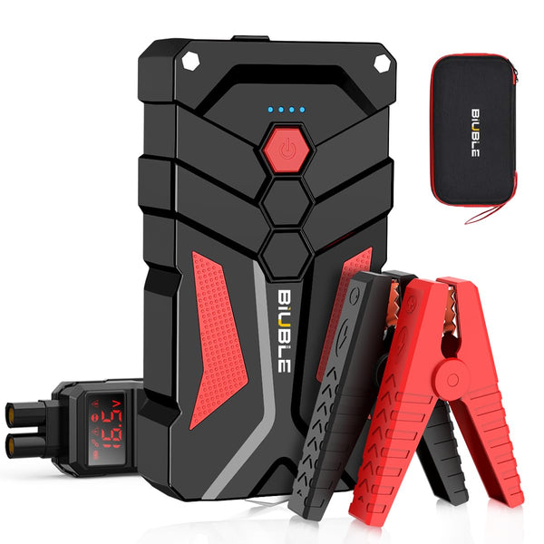 BIUBLE Jump Starter 5000A Car Battery Booster Jump Starter 12V Portable Power Pack (up to 7.0L Gas or 5.5L Diesel Engine), Car Starter Power Bank with LED Flashlight,Force Start