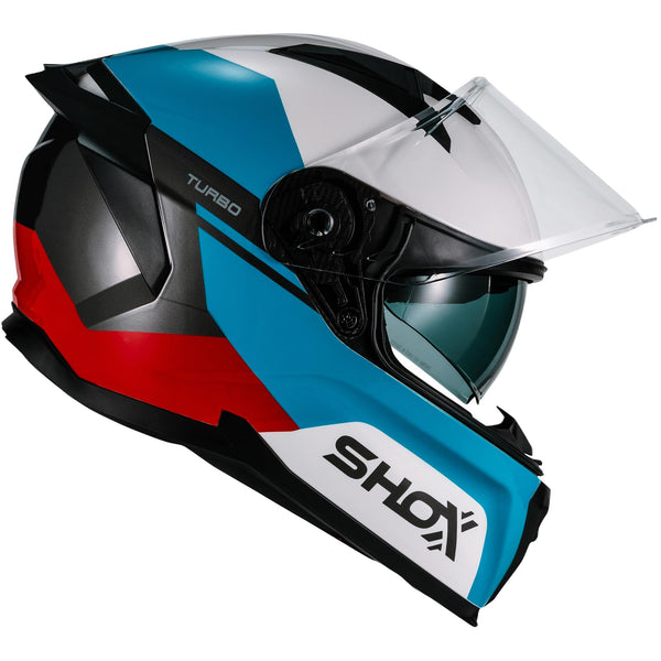 Shox Rapid Turbo Motorcycle Helmet ECE 22.06 Approved Unisex Full Face Street Motorbike Protective Crash Lid for Sport Touring and Road Bike Riding