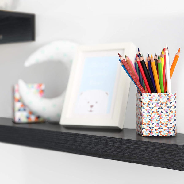 36 Inch (91 cm) Floating Shelves for Wall, Set of 3 in Ebony Black, Modern Rustic Style, Wall Mounted Display Shelves, Picture Ledges by Icona Bay