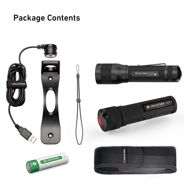 Ledlenser P7R SE - LED Rechargeable Torch, Super Bright 1100 Lumens, Powerful Waterproof Flash Light, Self Defense Strobe Feature, Hiking Torch, Dog Walking, Camping, Up to 40 Hour Battery Life.