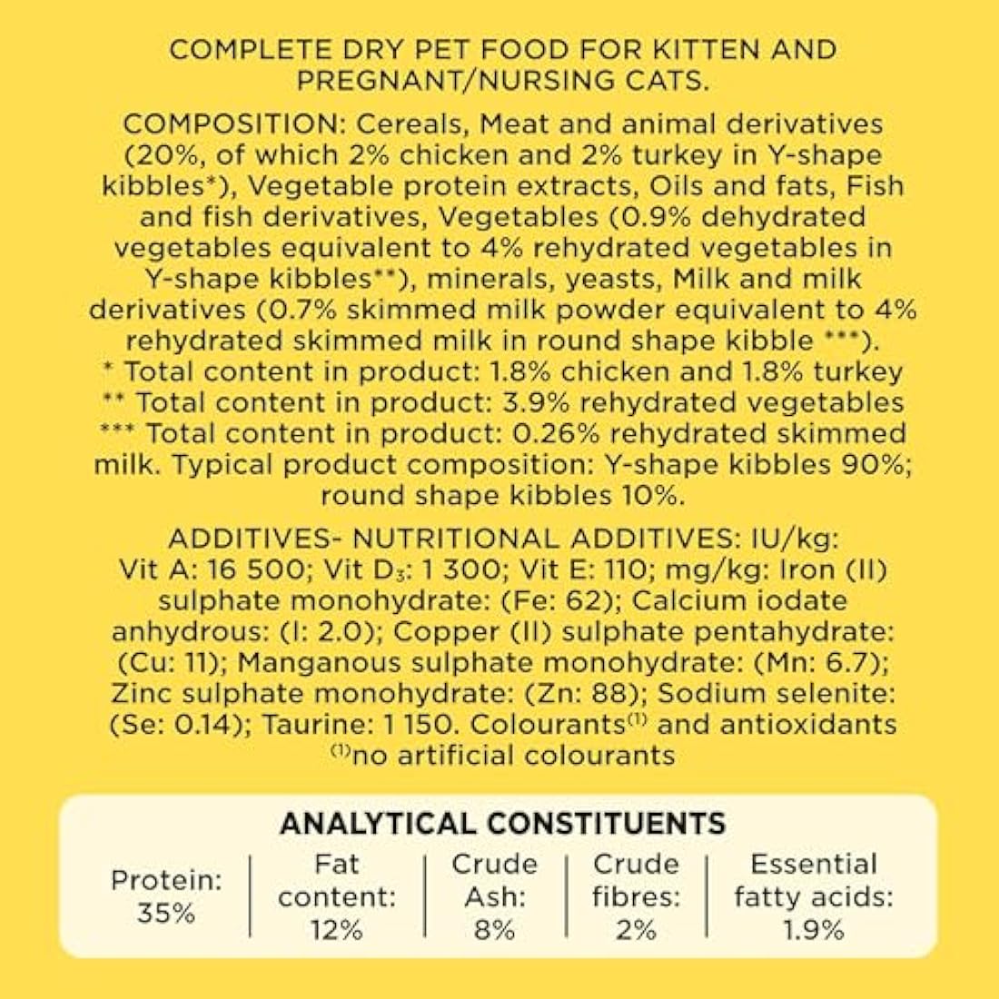 GO-CAT Kitten Chicken, Turkey and Milk Dry Cat Food 2kg, Pack of 4