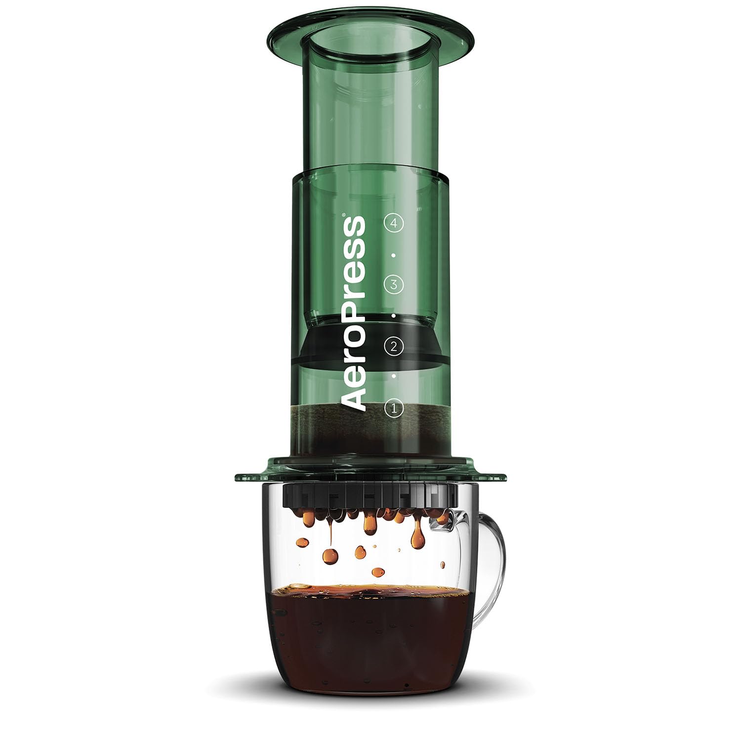 AeroPress Clear Coffee Press  3 In 1 Brew Method Combines French Press, Pourover, Espresso, Full Bodied Coffee Without Grit or Bitterness, Small