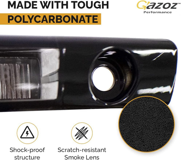 GAZOZ PERFORMANCE GP 3rd Third Brake Back LED Light with Smoked Lens - Rear Stop Lamp for Fortwo & four 2014-2019 453 Gen 3 - Smart Car Accessories