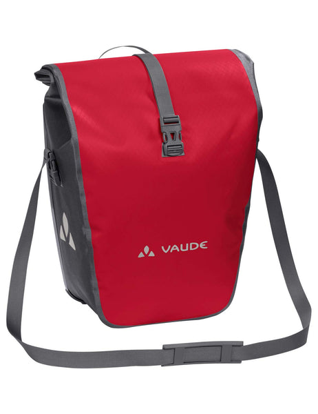 VAUDE Bike Pannier Bag Aqua Back Single 1 x 24 L in Red, Waterproof Rear Bike Pannier, Pannier Bag for Bicycles, Easy Attachment ? Made in Germany