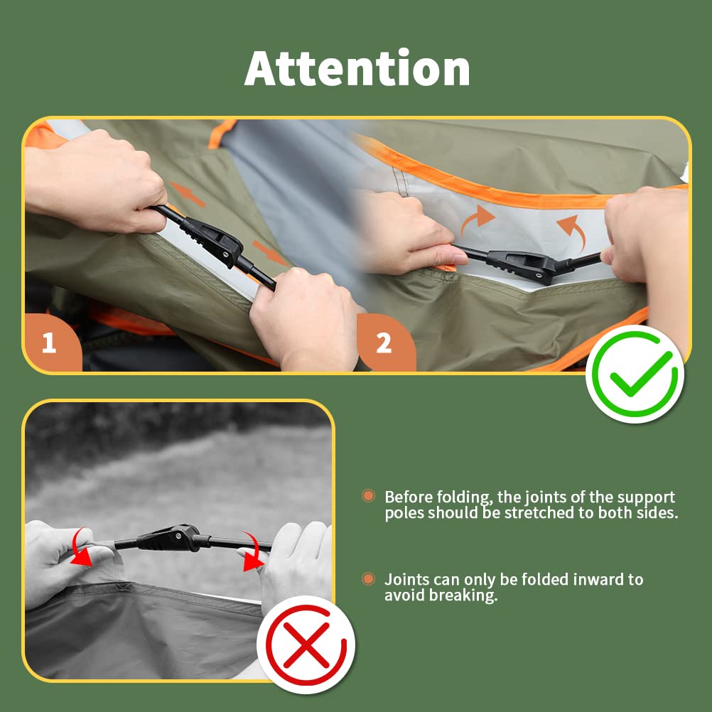 Gysrevi Camping Tent, 3 Man Instant Pop Up Tent Waterproof, Large Double Layer Automatic Dome Tent, Outdoor Backpacking Tents for Camping