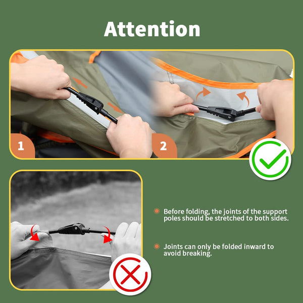 Gysrevi Camping Tent, 3 Man Instant Pop Up Tent Waterproof, Large Double Layer Automatic Dome Tent, Outdoor Backpacking Tents for Camping