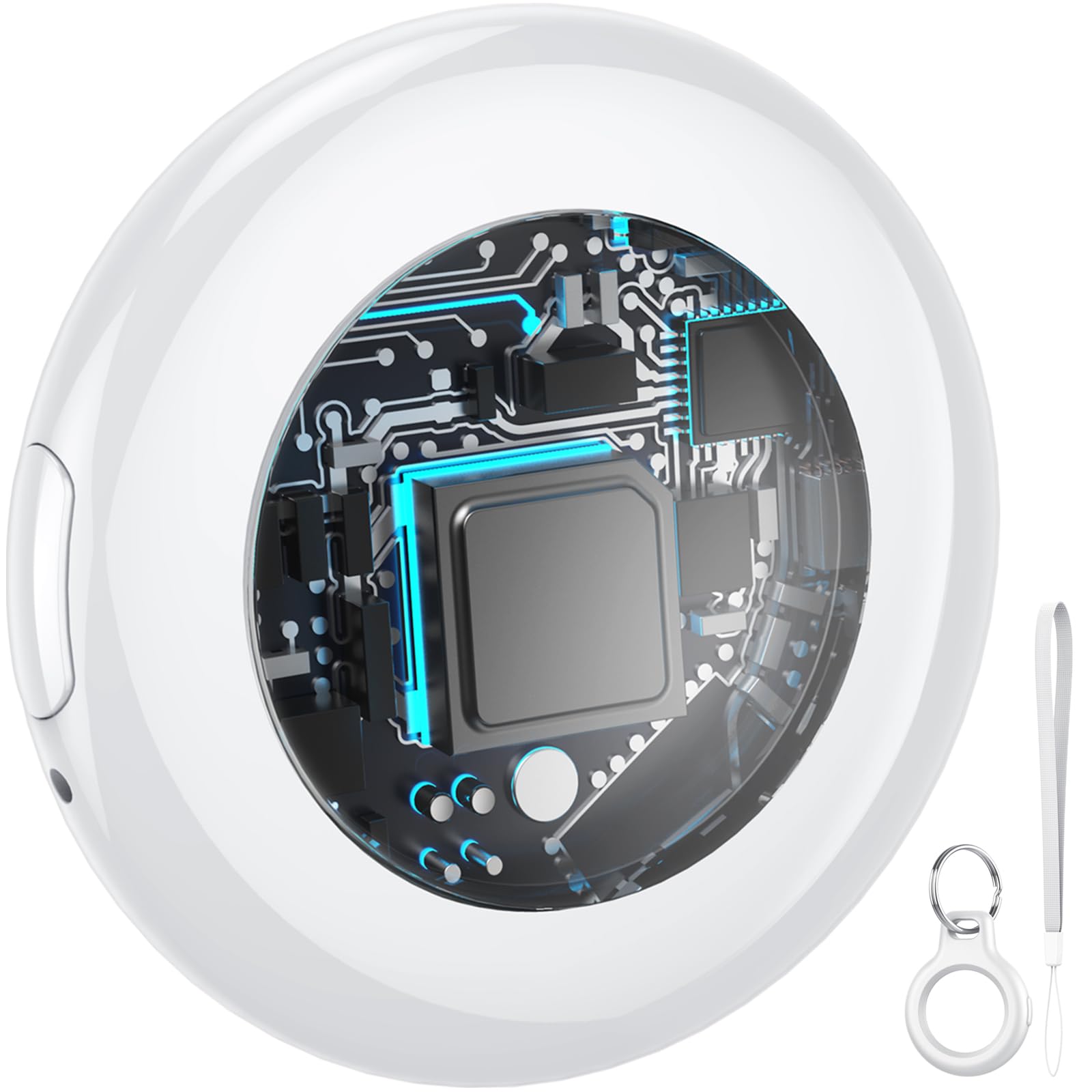 Air Tracker Tag Bluetooth Item Finder-4 Pack, Compatible with Apple Find My APP (iOS Only), 100dB Beep, Smart Tag Replaceable Battery, Item Finder and Locator for Keys/Luggage/Bags/Wallets etc., Black