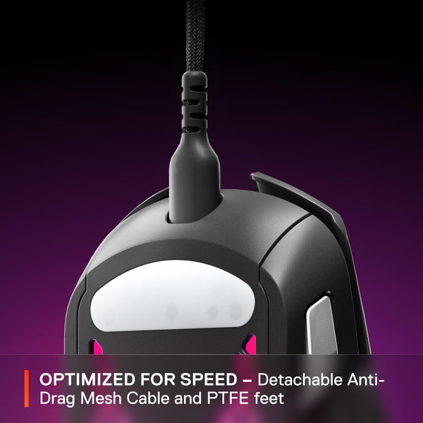 SteelSeries Aerox 5 Wireless - Holey RGB Gaming Mouse - Ultra-lightweight Water Resistant Design - 9 Buttons - Lag-free 2.4GHz / Bluetooth Wireless - 18K DPI TrueMove Air Optical Sensor