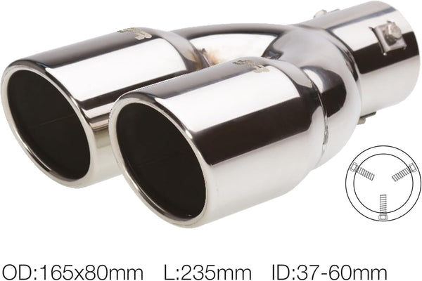 Simoni Racing TRX/18 Exhaust Tip Double Rounded Inox