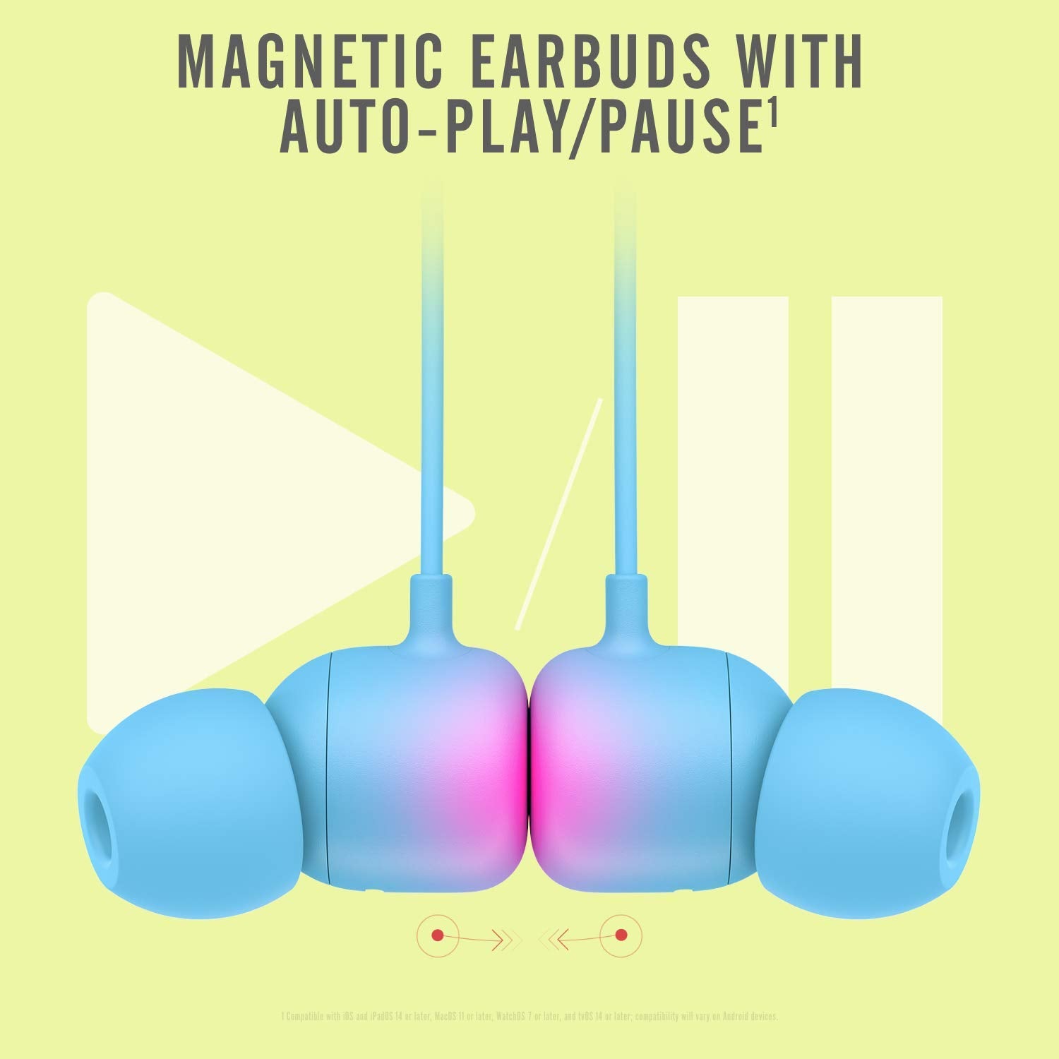 Beats Flex Wireless Earphones – Apple W1 Headphone Chip, Magnetic Earbuds, Class 1 Bluetooth, 12 Hours of Listening Time, Built-in Microphone - Smoke Grey