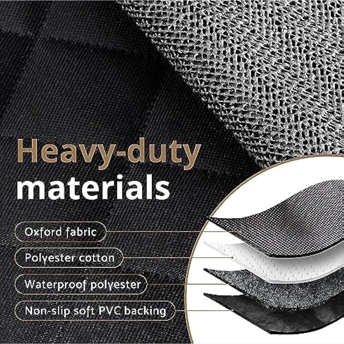 AMZPET Dog Car Seat Cover (Universal: 133cm) - Waterproof, Non-slip & Scratch-Proof - Not Isofix Compatible