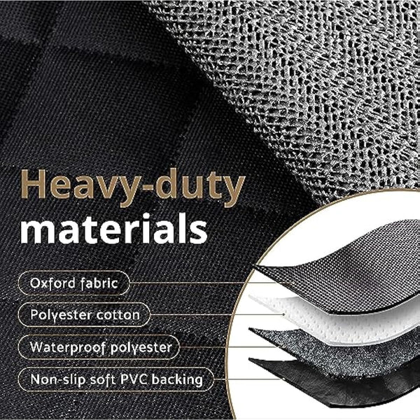 AMZPET Dog Car Seat Cover (Universal: 133cm) - Waterproof, Non-slip & Scratch-Proof - Not Isofix Compatible