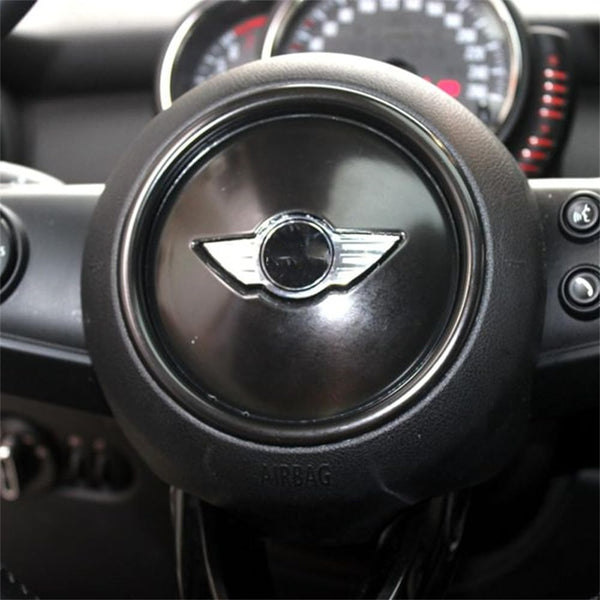 ABS Plastic Steering Wheel Decoration Trim Cover Sticker Shell for Mini Cooper F54 Clubman F55 Hardtop F56 Hatchback F57 Convertible F60 Countryman 2014~2020 (Union Jack Gray)