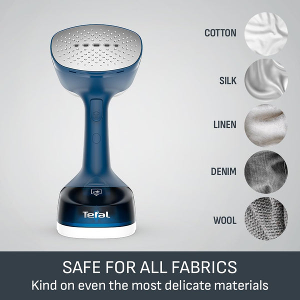 Tefal Access Steam+ Handheld Clothes Steamer, 1600W, 26 g/min Steam, No Ironing Board Needed, 2 Steam Levels, Sanitising Steam, Black & Rose Gold, DT8103