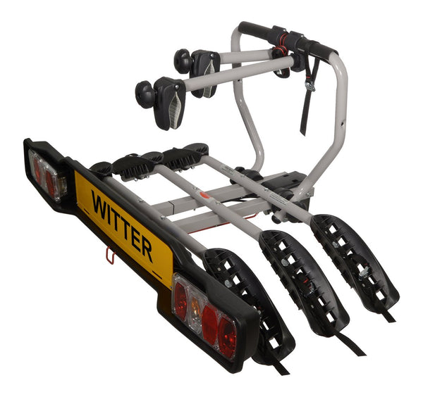 Witter ZX303 Clamp-on Towbar Mounted Bike Rack for 3 Bikes | Maximum Load 51 kg | Lightboard for 13-pin socket