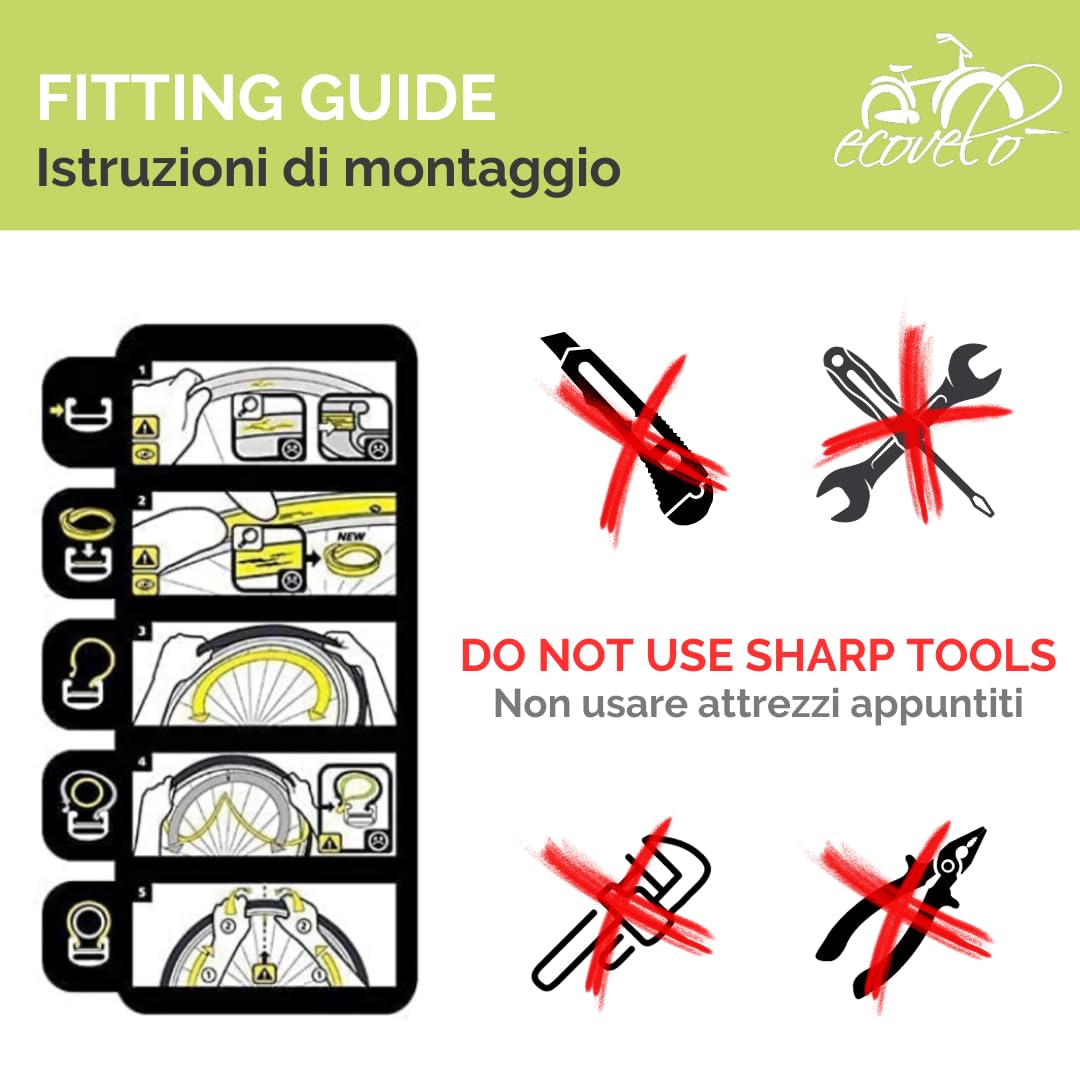 Ecovelo 2 Tyres 700 x 35 28 x 1 5/8 x 1 3/8 (37-622) 700 x 35C Black for City Bike, Road, Trekking | Road Tyres Black Rubber Bike