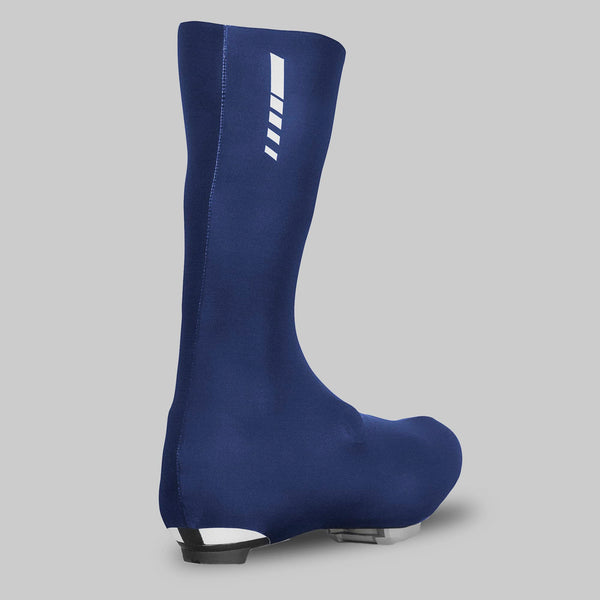 GripGrab 2nd Generation RaceAero TT Raceday Lycra Shoe Cover 2 Lightweight Aerodynamic Road Cycling Performance Overshoe,Navy Blue,M