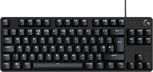 Logitech G413 TKL SE Mechanical Gaming Keyboard - Compact Backlit Keyboard with Tactile Mechanical Switches, Anti-Ghosting, Compatible with Windows, macOS, QWERTY UK English Layout - Black