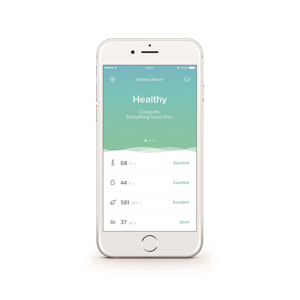 Indoor Air Quality Monitor, Temperature, Humidity, Noise and Co2 Sensors, Healthy Home Coach - Netatmo