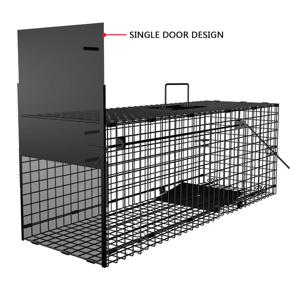 Amagabeli Garden Home Humane Live Animal Trap 78X26X29cm Catch Release Cage for Large Nuisance Rodents Control Raccoon Mole Gopher Opossum Groundhog
