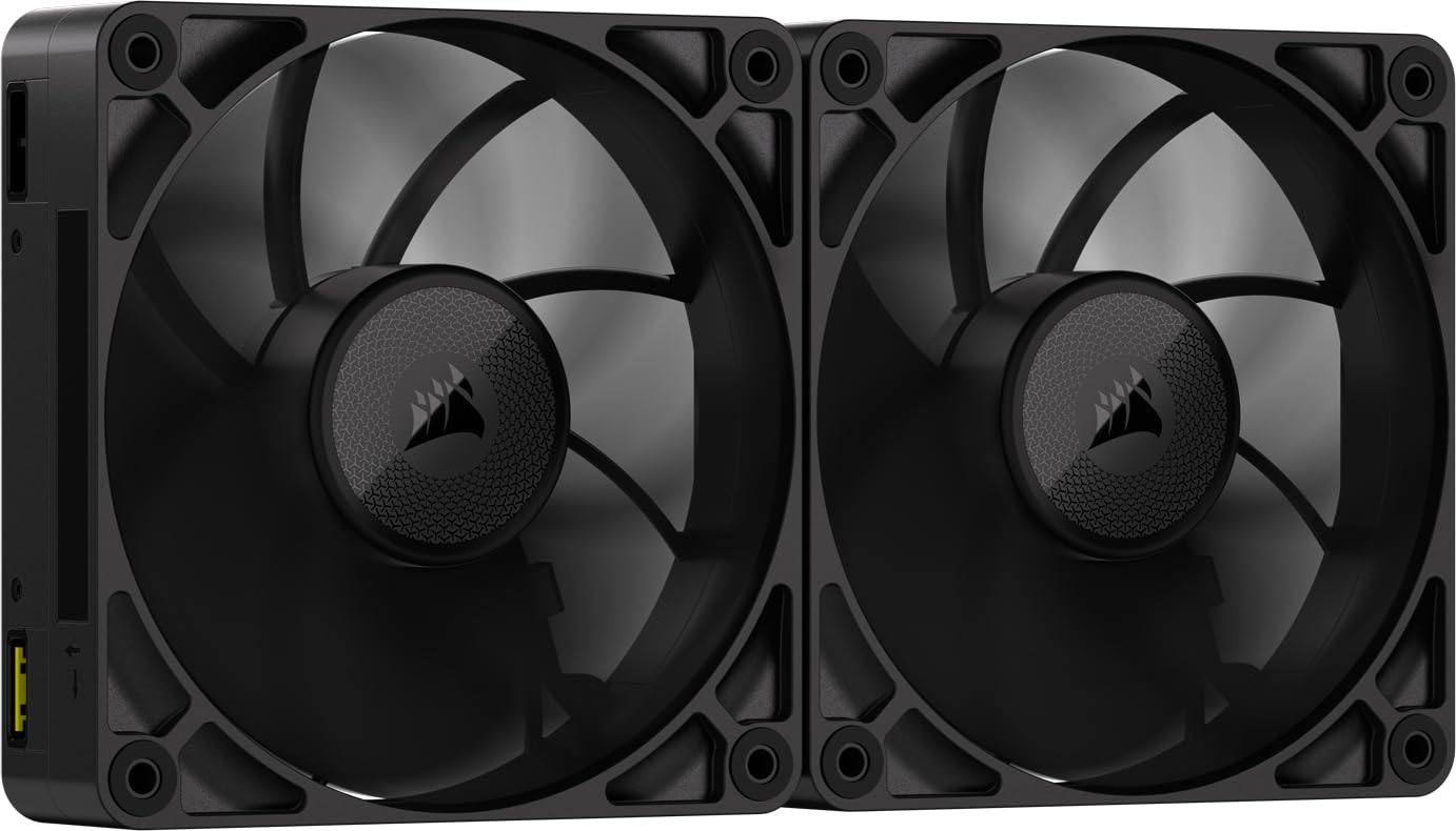 CORSAIR iCUE LINK RX120 MAX RGB 120mm PWM Thick Fans with iCUE LINK System Hub – High-Static Pressure – Magnetic Dome Bearing – Triple Pack – White