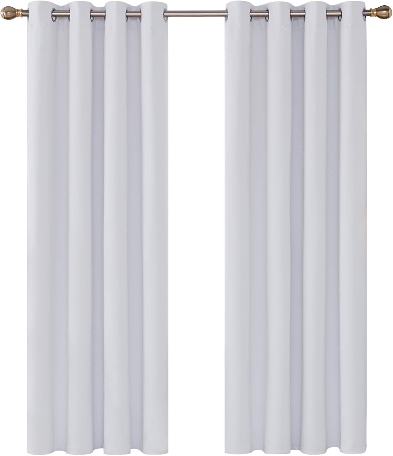 Deconovo Blackout Curtains Eyelet Super Soft Thermal Insulated Ring Top Blackout Curtains for Nursery 46 x 54 Drop Inch Dark Grey 2 Panels