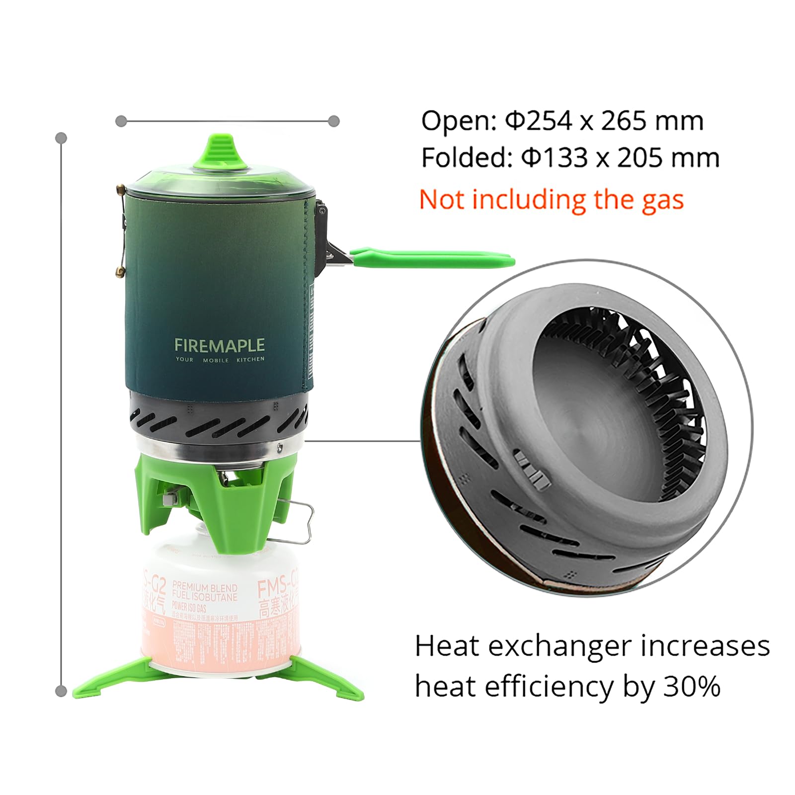 Fire-maple FMS-X2 Personal Cooking System Outdoor Hiking Camping Equipment Oven with Piezo Ignition POT Support & Stand for Outdoor Acitivities- Portable Propane Gas Stove Burner