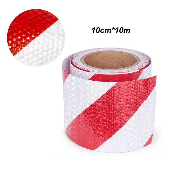 XFXIA Reflective Tape - Yellow & Black, 10cm x 20m, Waterproof, Self-Adhesive Warning Tape for Vehicles, Cars, Trailers, Outdoors